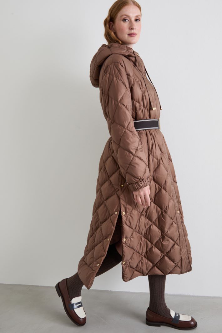 Long down jacket with elastic waistband Intrend - 2