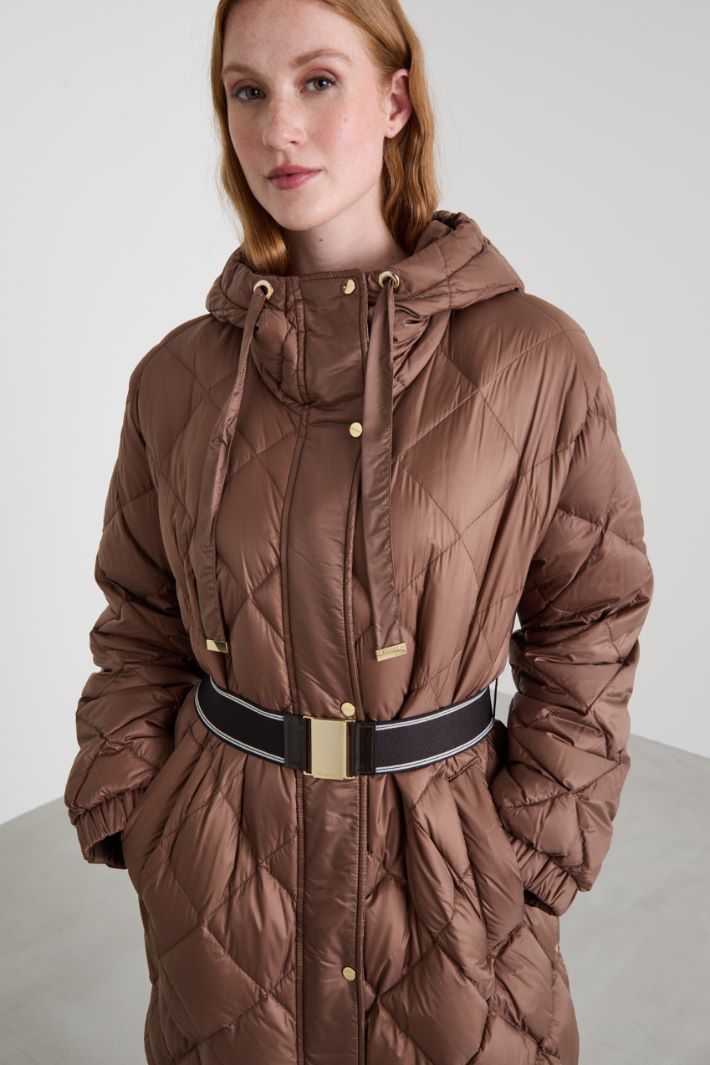 Long down jacket with elastic waistband Intrend - 4