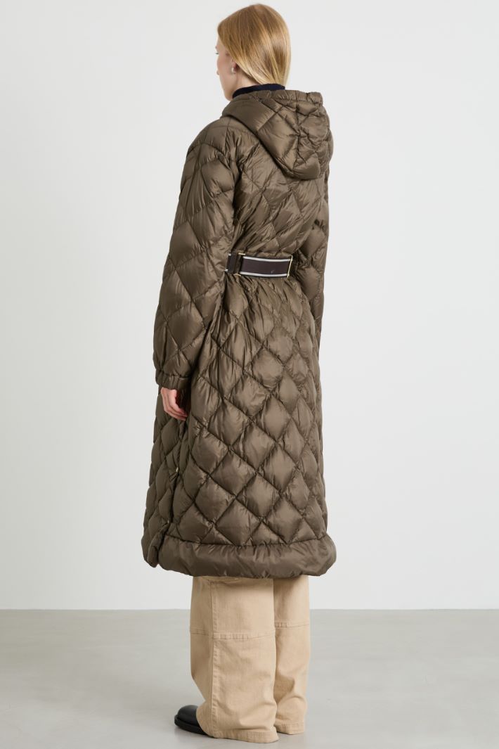 Long down jacket with elastic waistband Intrend - 3