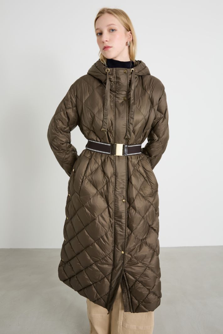 Long down jacket with elastic waistband Intrend - 2