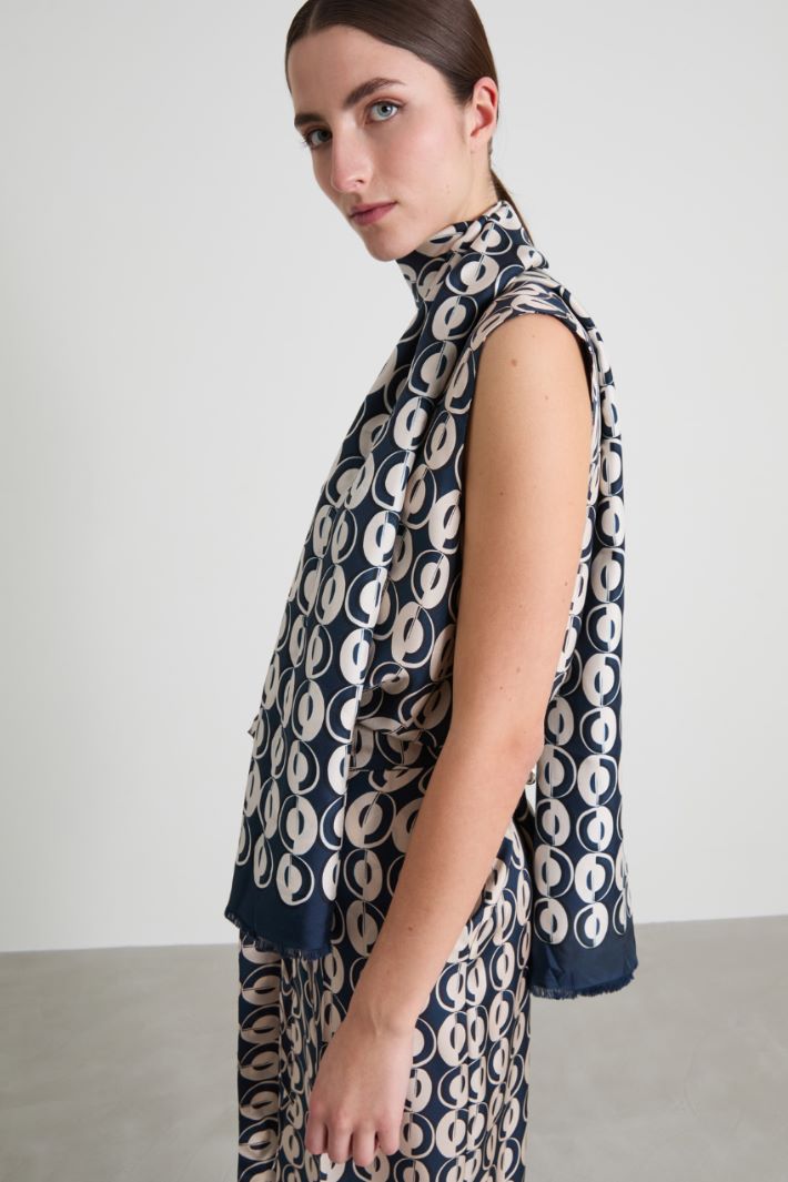 Printed silk stole Intrend - 2
