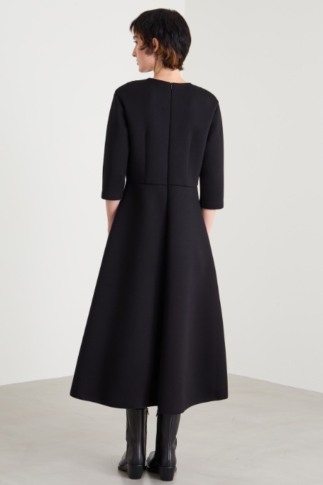 Abito svasato in jersey compatto