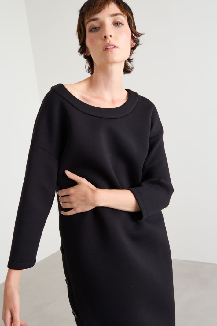 Short dress in compact jersey Intrend - 4