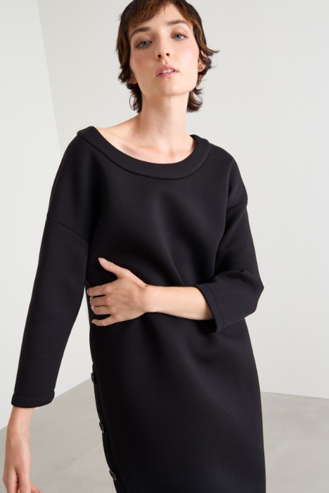 Abito corto in jersey compatto