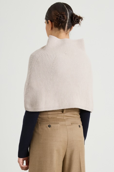 Cappa in lana e cashmere a coste Intrend - 3
