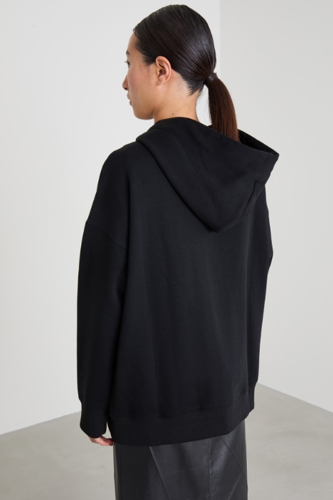 Felpa in jersey con zip Intrend - 2
