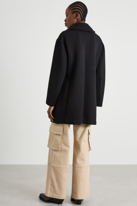 Caban in jersey compatto