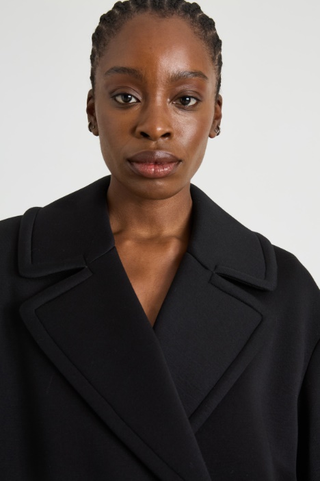 Caban in jersey compatto