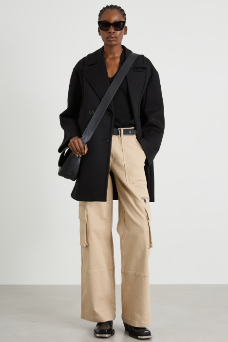 Compact jersey pea coat Intrend