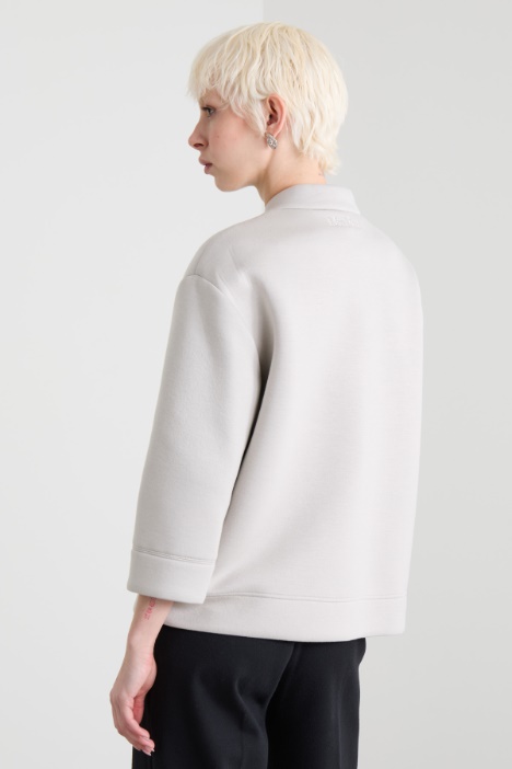 Bomber in jersey compatto