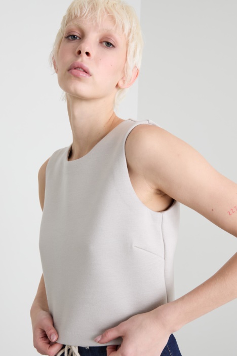 Top in jersey compatto