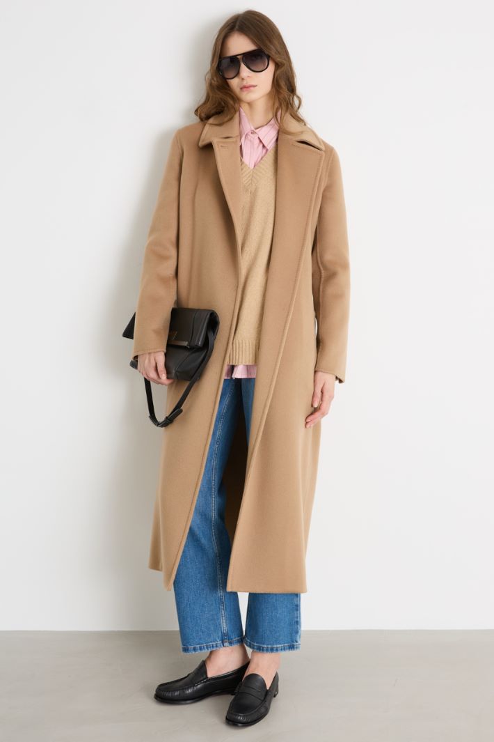 Wide-lapel robe coat Intrend