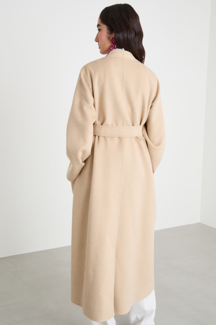 Double-faced camel hair robe coat Intrend - 4