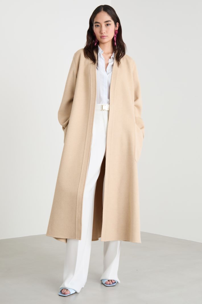 Double-faced camel hair robe coat Intrend