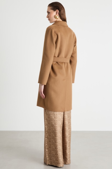 Cappotto dritto in tessuto doppio