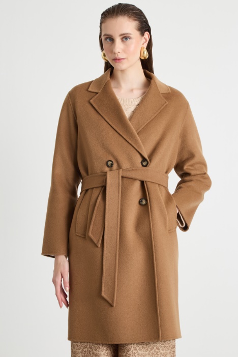 Cappotto dritto in tessuto doppio