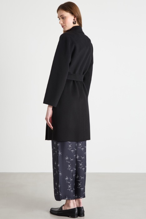 Cappotto dritto in tessuto doppio