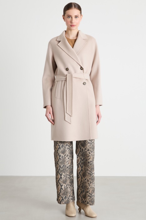 Cappotto dritto in tessuto doppio