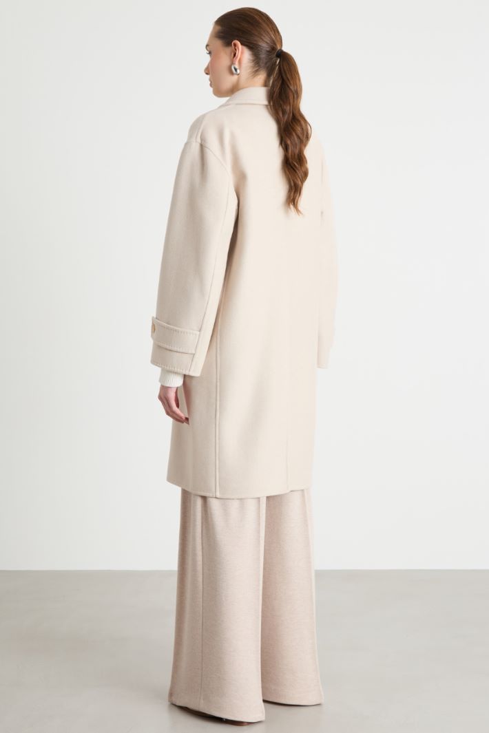 Double-breasted wool and cashmere coat Intrend - 4