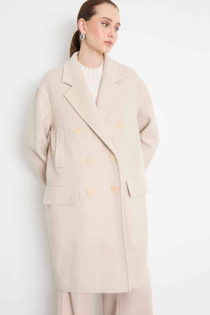 Double-breasted wool and cashmere coat Intrend - 2