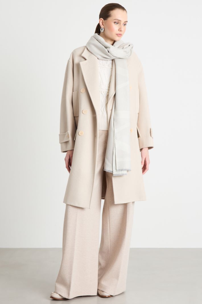 Double-breasted wool and cashmere coat Intrend