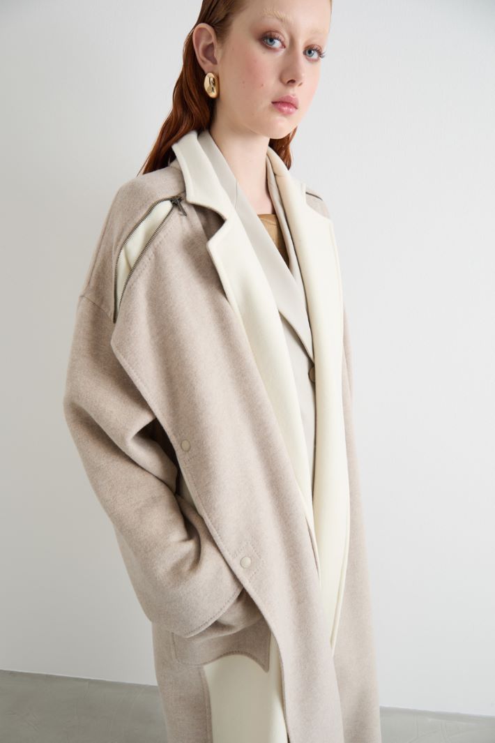 Cappotto lungo open-front - BEIGE - Intrend - 3