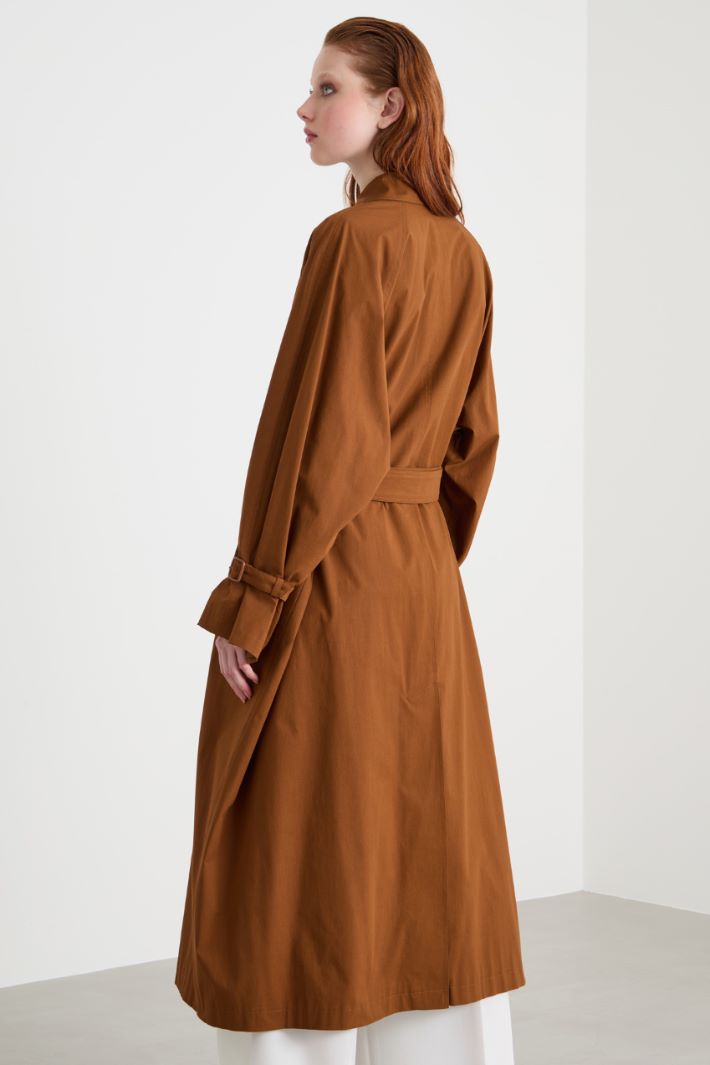 Impermeabile con cintura - MARRONE - Intrend - 4
