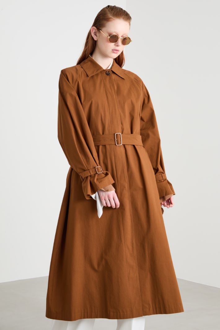 Impermeabile con cintura - MARRONE - Intrend - 2