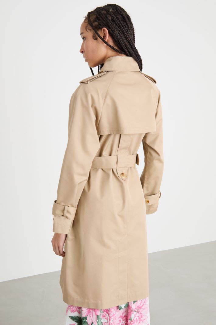 Water-repellent gabardine trench coat Intrend - 4