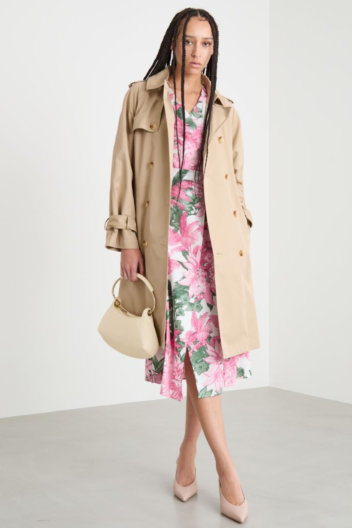 Water-repellent gabardine trench coat Intrend