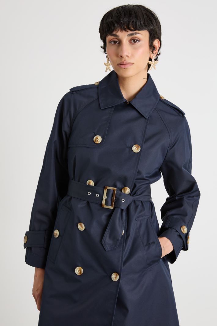 Water-repellent gabardine trench coat Intrend - 3