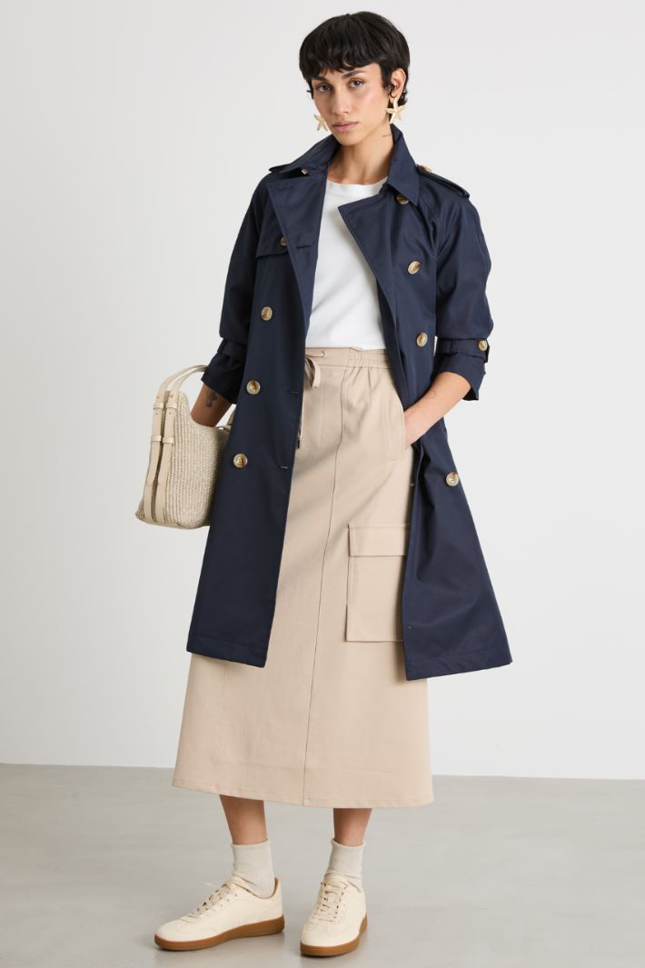 Water-repellent gabardine trench coat Intrend