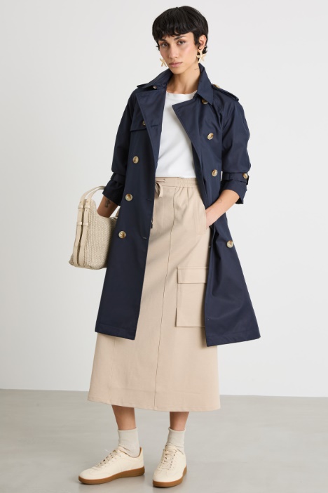Water-repellent gabardine trench coat Intrend