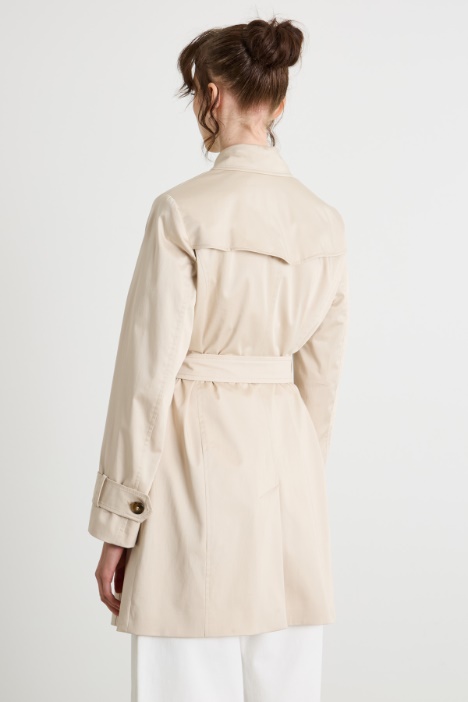 Trench in raso stretch
