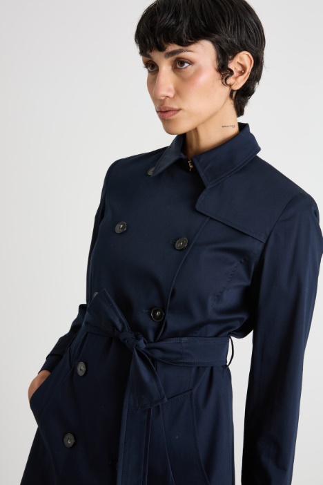 Trench in raso stretch