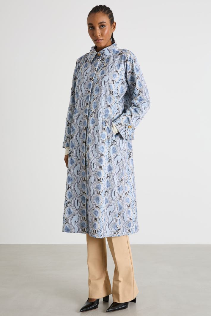 Water-repellent satin trench coat Intrend - 2