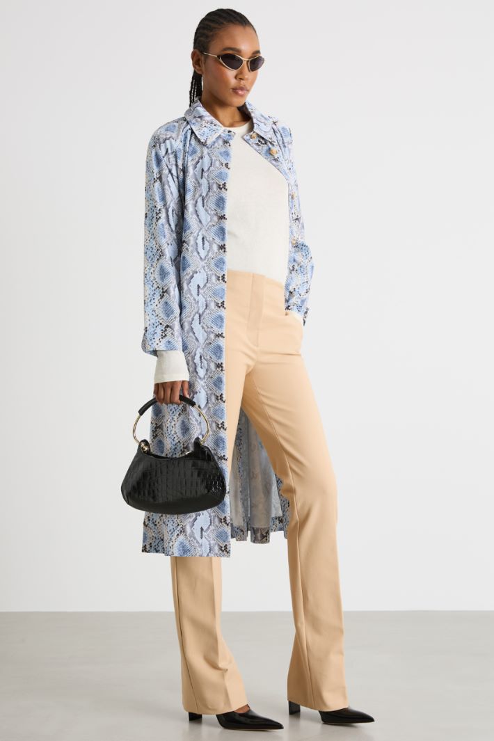 Water-repellent satin trench coat Intrend