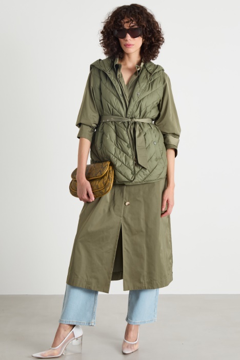 Water-repellent satin trench coat Intrend