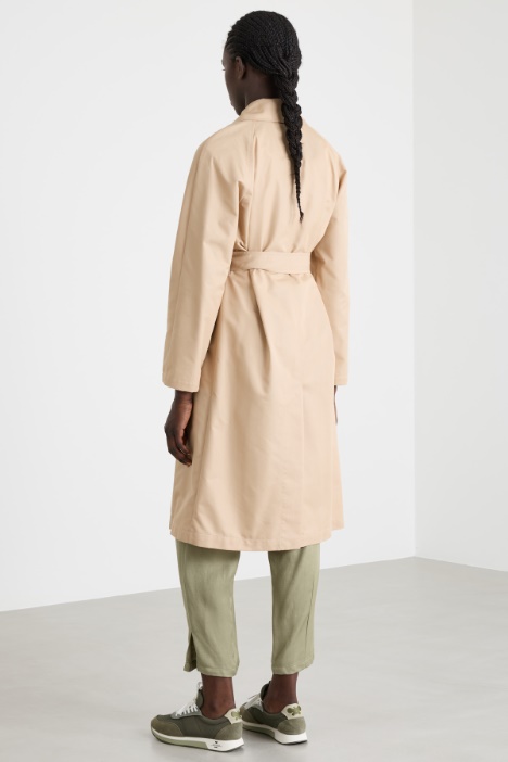 Trench doppiopetto in gabardina