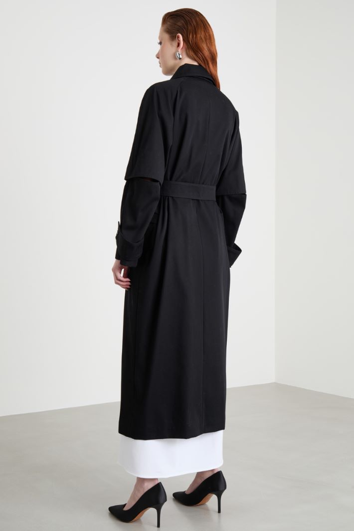 Long water-repellent trench coat Intrend - 4