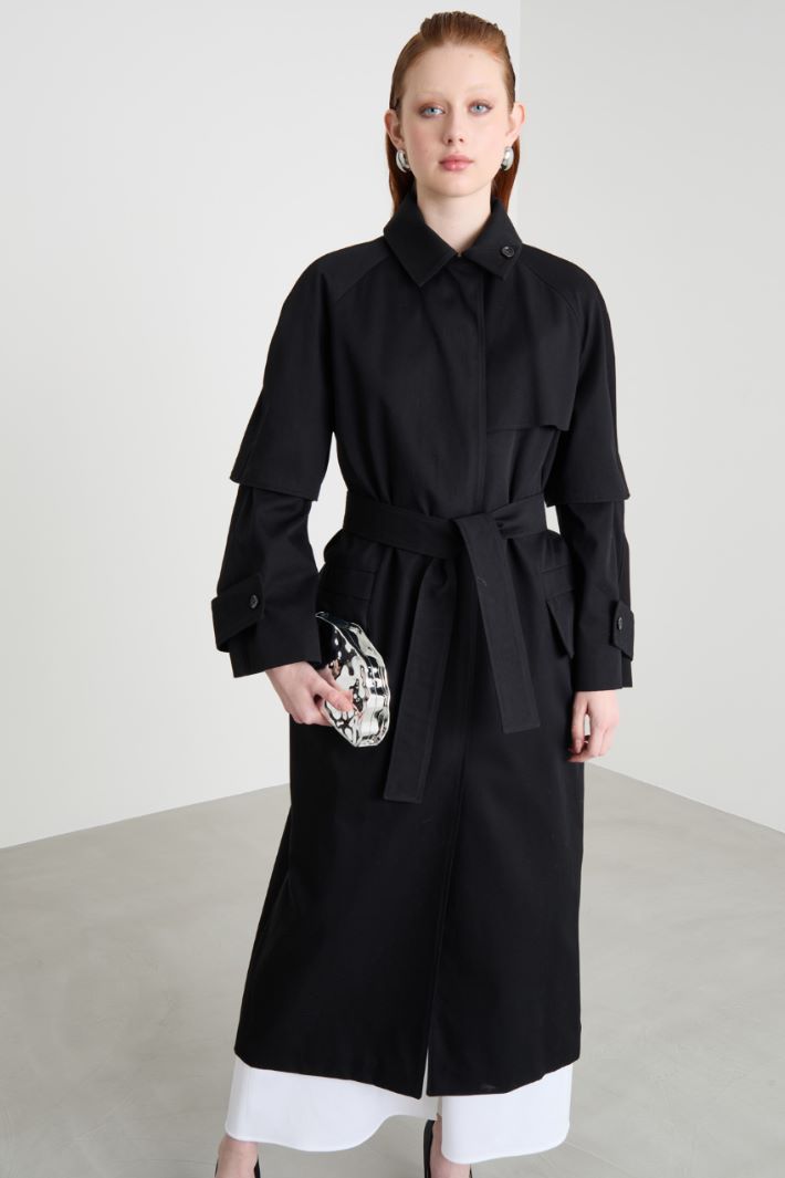 Long water-repellent trench coat Intrend - 2