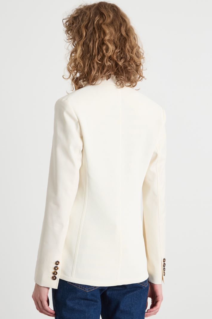 Single-breasted cotton blazer Intrend - 4