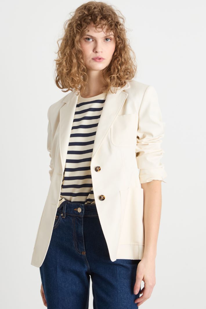 Single-breasted cotton blazer Intrend - 2