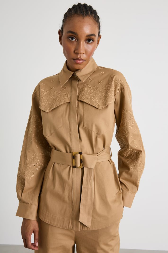 Embroidered gabardine jacket Intrend - 2