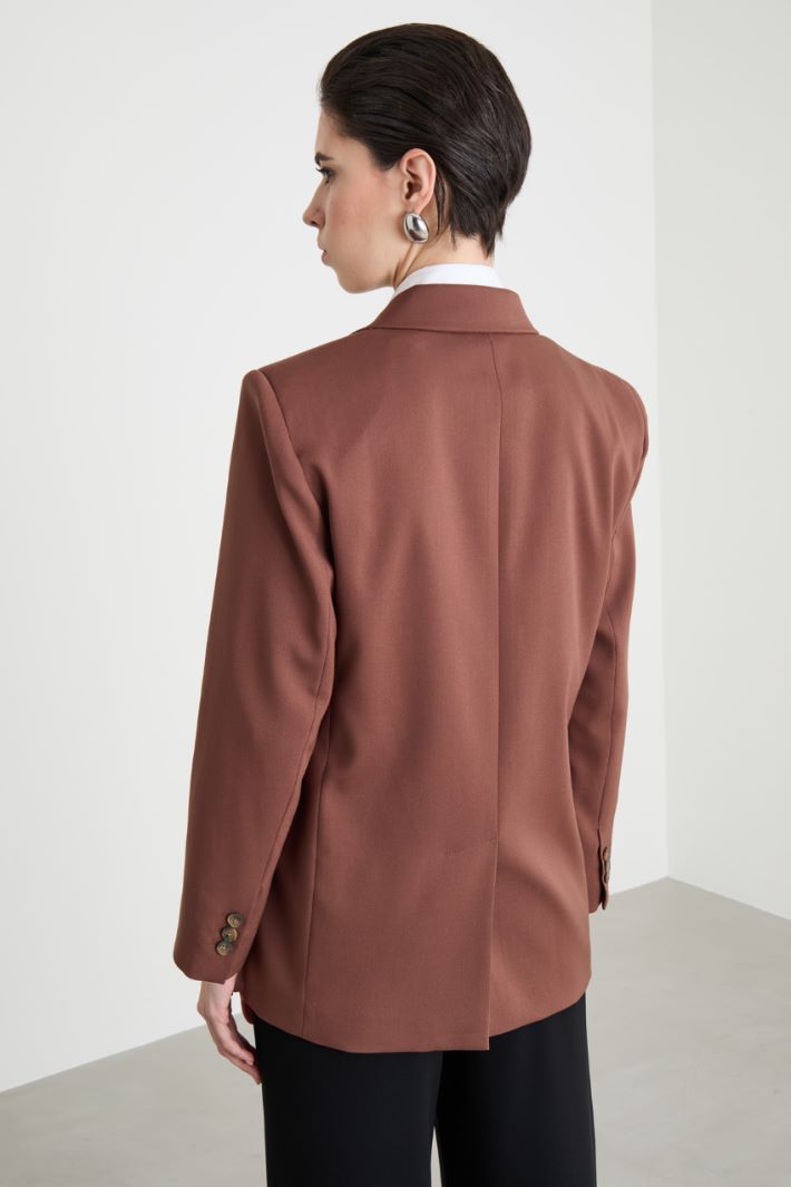 Double-breasted canvas blazer Intrend - 4