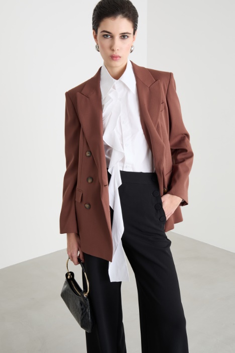 Double-breasted canvas blazer Intrend