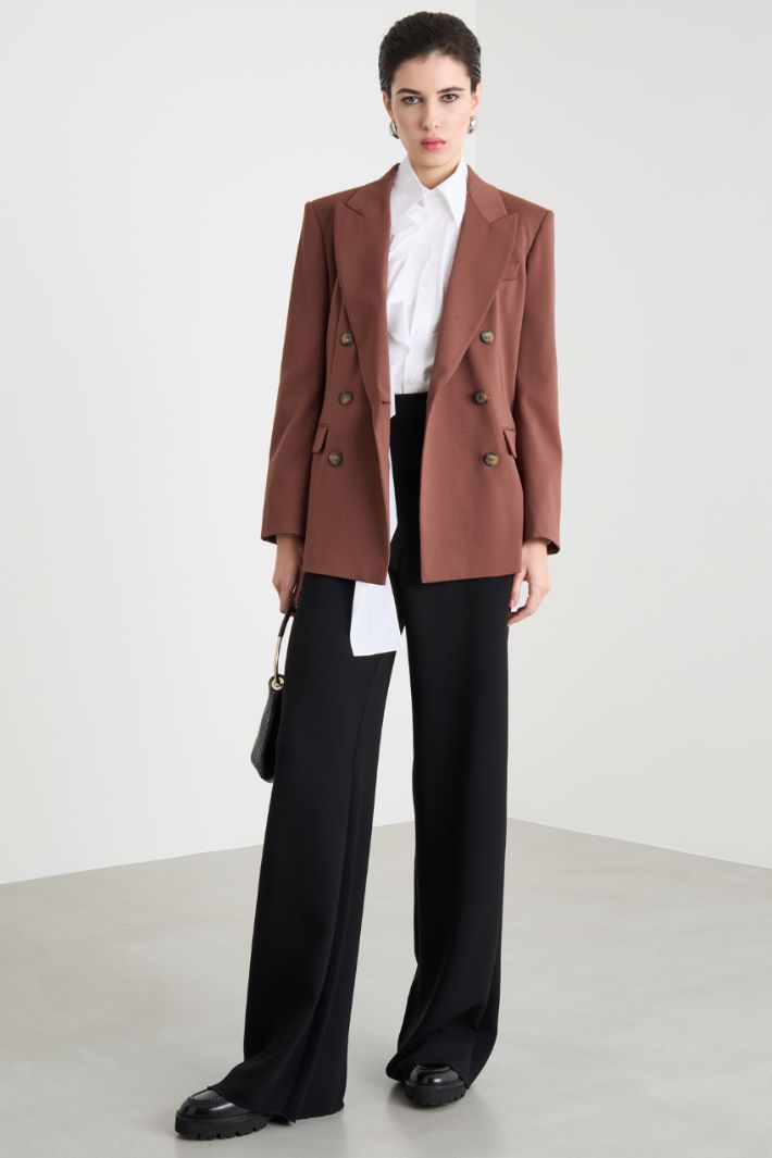 Double-breasted canvas blazer Intrend