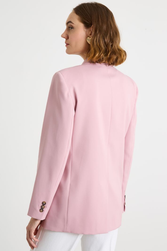 Double-breasted canvas blazer Intrend - 4