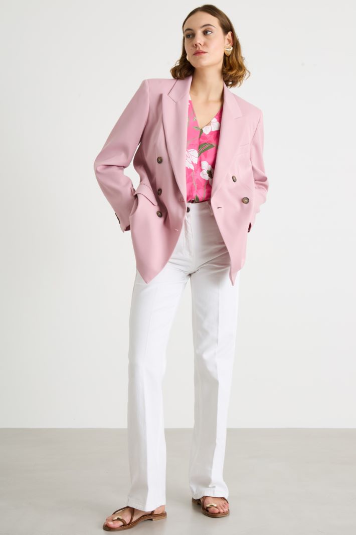 Double-breasted canvas blazer Intrend