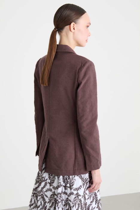 Blazer doppiopetto in stuoia